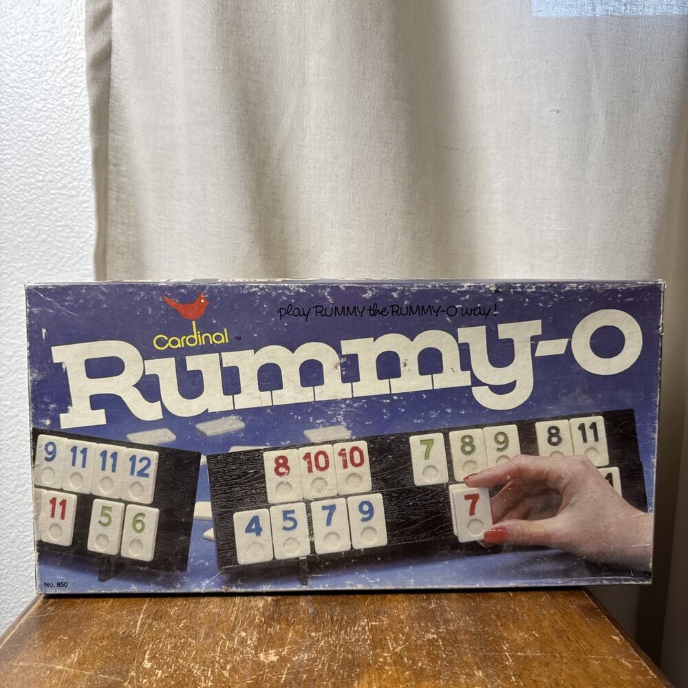Vintage Rummy-O Tile Game by Cardinal Collectors Edition 850 COMPLETE USA‎ Made